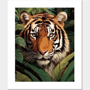 Jungle Tiger Face Posters and Art